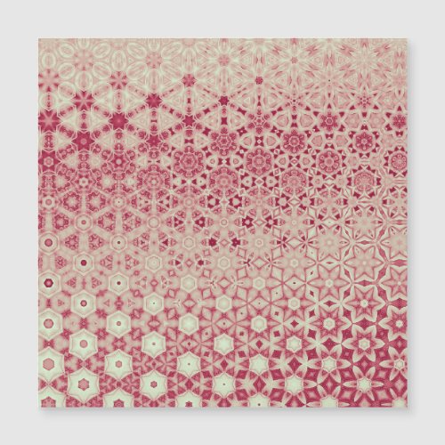 Vintage pink floral morph generative geometric pat