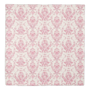 Vintage Pink Floral Pattern Duvet Cover