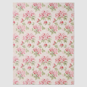 Vintage Pink Floral Shabby Chic Pattern Tissue Paper