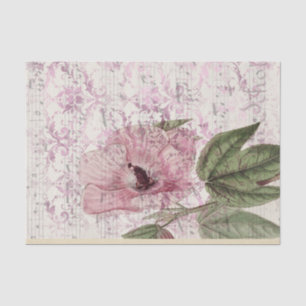 Vintage Pink Floral Tissue Paper