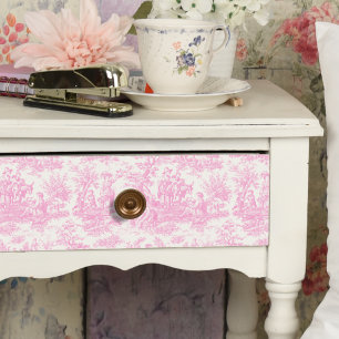Vintage Pink Floral Toile Holiday Gift Tissue Paper