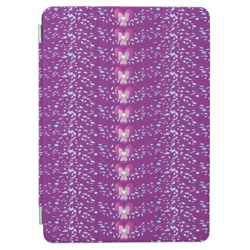 Vintage Pink Floral Violets wallpaper pattern iPad Air Cover
