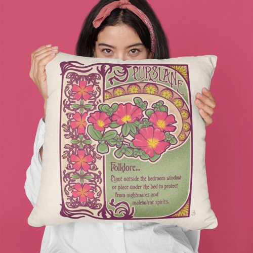 Vintage Pink Flower EncouragementDreams Pillow