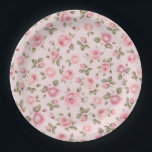 Vintage Pink Flowers Bridal Shower Paper Plates<br><div class="desc">Vintage Pink Flowers Bridal Shower Paper Plates. Matching items available.</div>