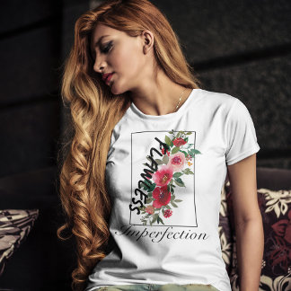 VIntage pink flowers Flawless imperfection T-Shirt