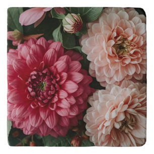 Vintage Pink Flowers Trivet
