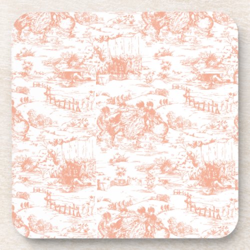 Vintage Pink French Toile Coasters