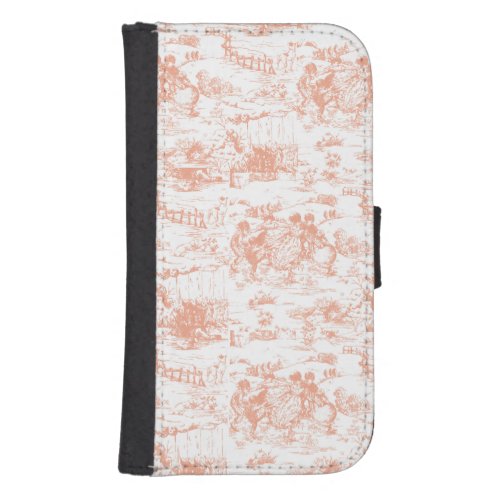 Vintage Pink French Toile Phone Wallet