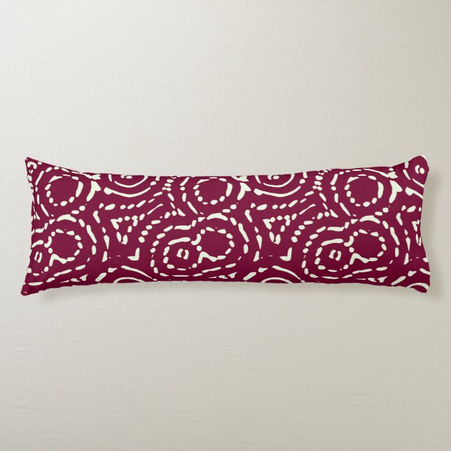 Vintage Pink Geometric Abstract Body Pillow (Front)