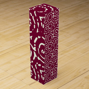 Vintage Pink Geometric Abstract Wine Box