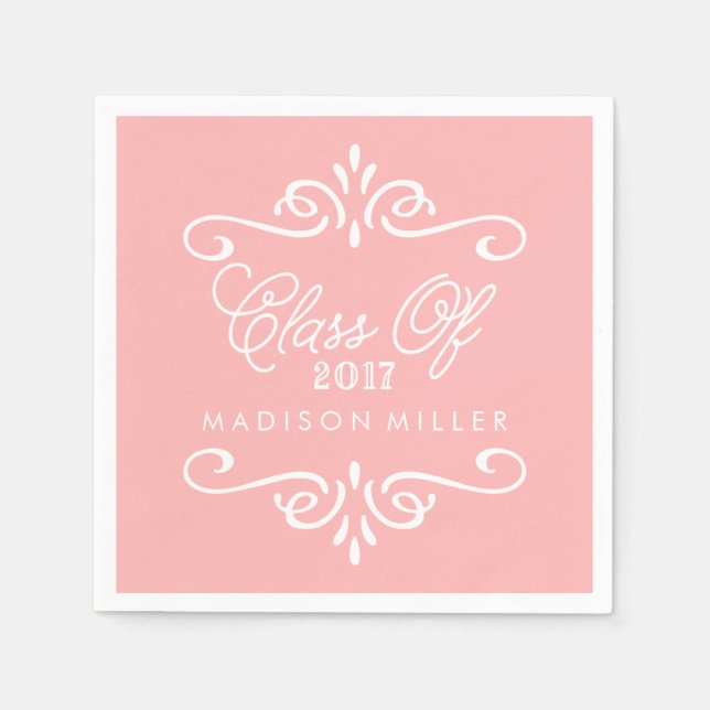 Vintage Pink | Graduation Napkins (Front)