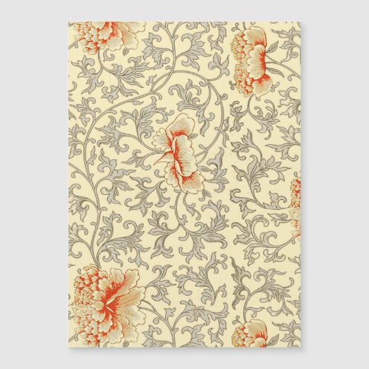 Vintage Pink Gray Botanical Floral (Front)