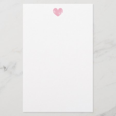 Vintage Pink Heart Wedding Stationery Paper