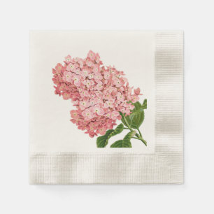 Vintage Pink Hydrangea, Custom Paper Napkins