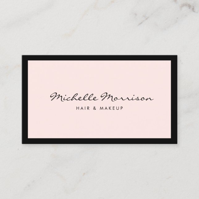 Vintage Pink Makeup and Beauty Business Card (Front)