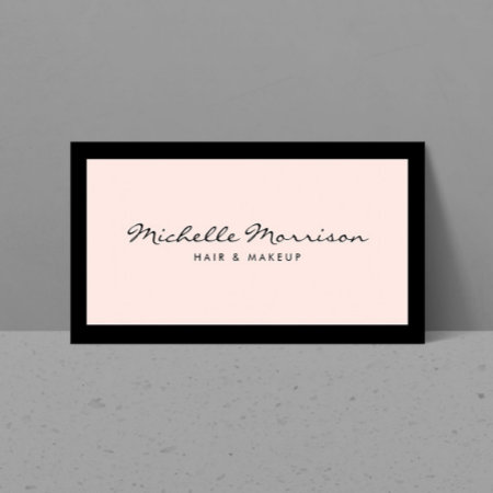 Vintage Pink Makeup And Beauty Business Card