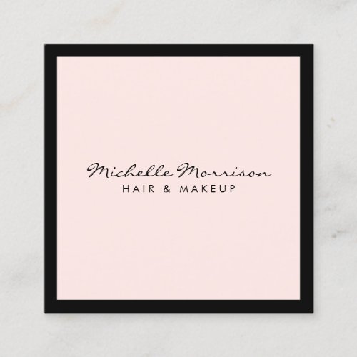 Vintage Pink Makeup and Beauty Square Business Card