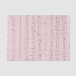 vintage pink music sheet