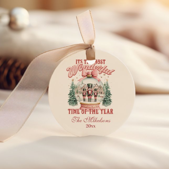 Vintage Pink Nutcracker Wonderland Classic Round Sticker (Creator Uploaded)