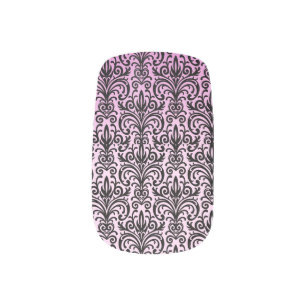 Vintage Pink Ombre Minx Nail Art
