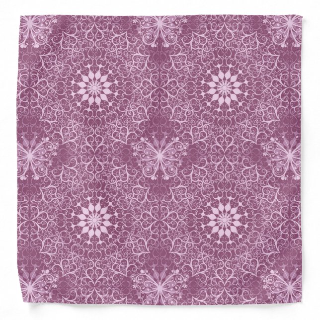 Vintage Pink Pattern Bandana (Front)