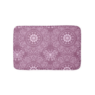 Vintage Pink Pattern Bathroom Mat