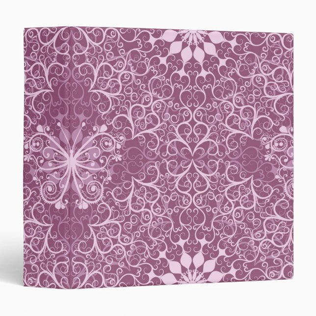 Vintage Pink Pattern Binder (Front/Spine)