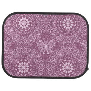 Vintage Pink Pattern Car Floor Mat