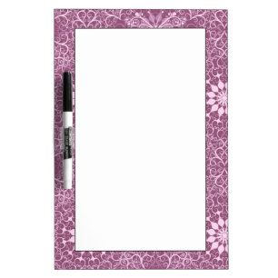 Vintage Pink Pattern Dry-Erase Board