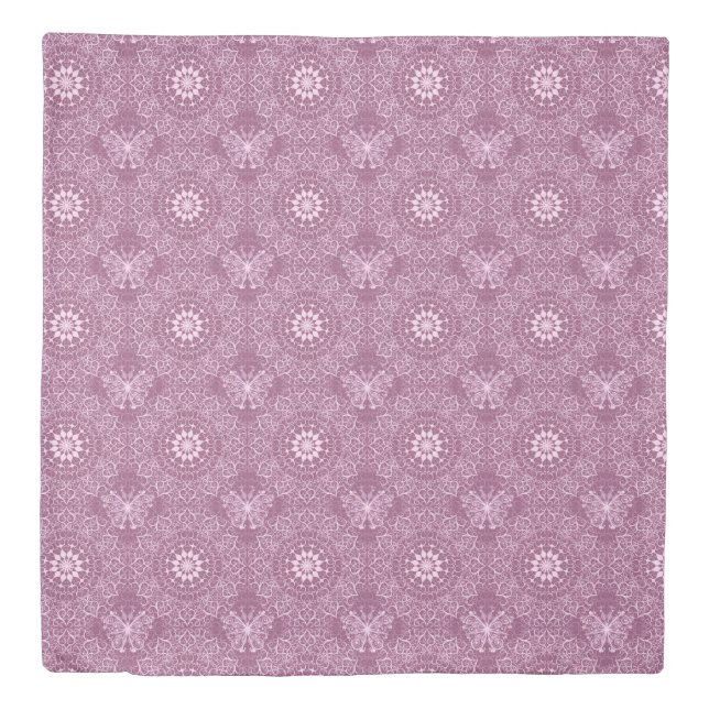 Vintage Pink Pattern Duvet Cover (Front)