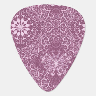 Vintage Pink Pattern Guitar Pick