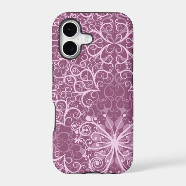 Vintage Pink Pattern Iphone Case (Back)
