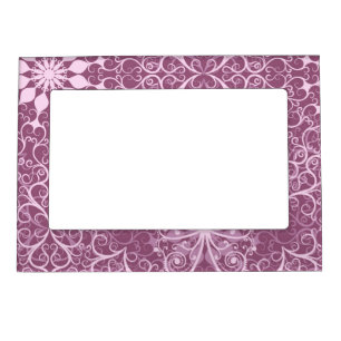 Vintage Pink Pattern Magnetic Photo Frame