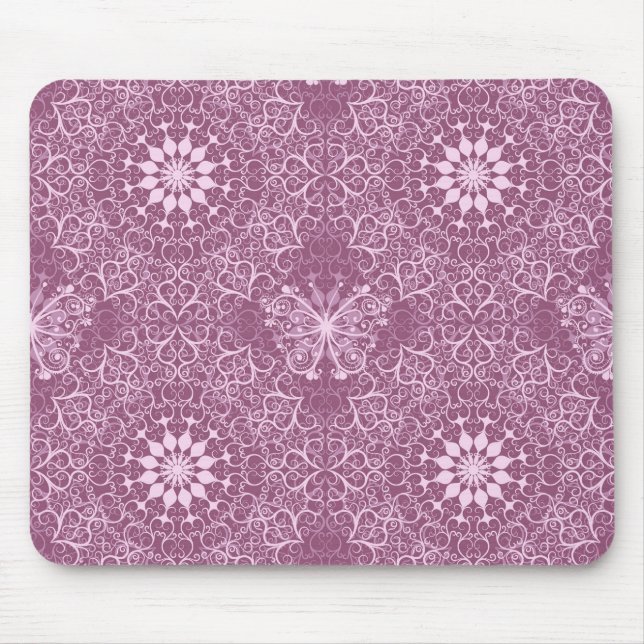 Vintage Pink Pattern Mouse Pad (Front)