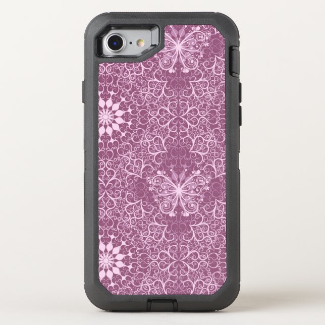 Vintage Pink Pattern Otterbox iPhone Case (Back)