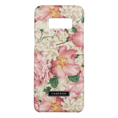 Vintage Pink Peonies and Ivory Hydrangeas Custom Case_Mate Samsung Galaxy S8 Case