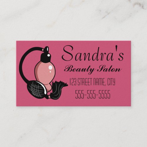 Vintage Pink Perfume Bottle Custom Business Card