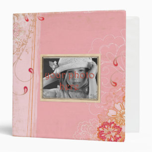 Vintage Pink Photo Album 3 Ring Binder