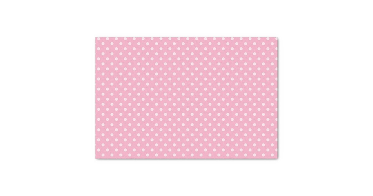 Chic Vintage Rose Pink White Polka Dots Pattern Wrapping Paper Sheets