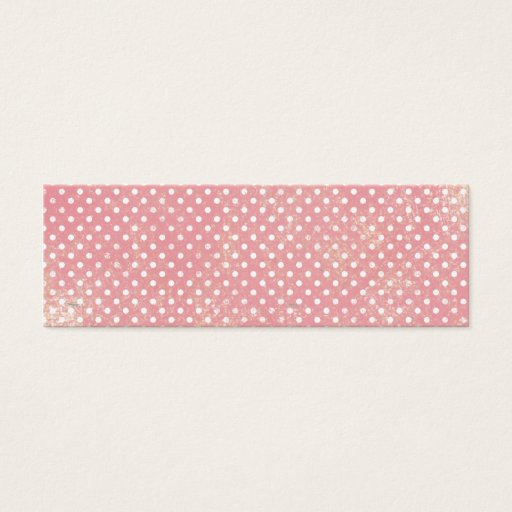 Customizable Vintage Pink Polka Dots Business Card Template