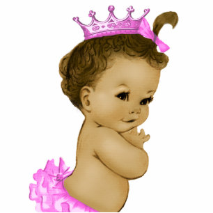 Vintage Pink Princess Baby Girl Shower Cutout