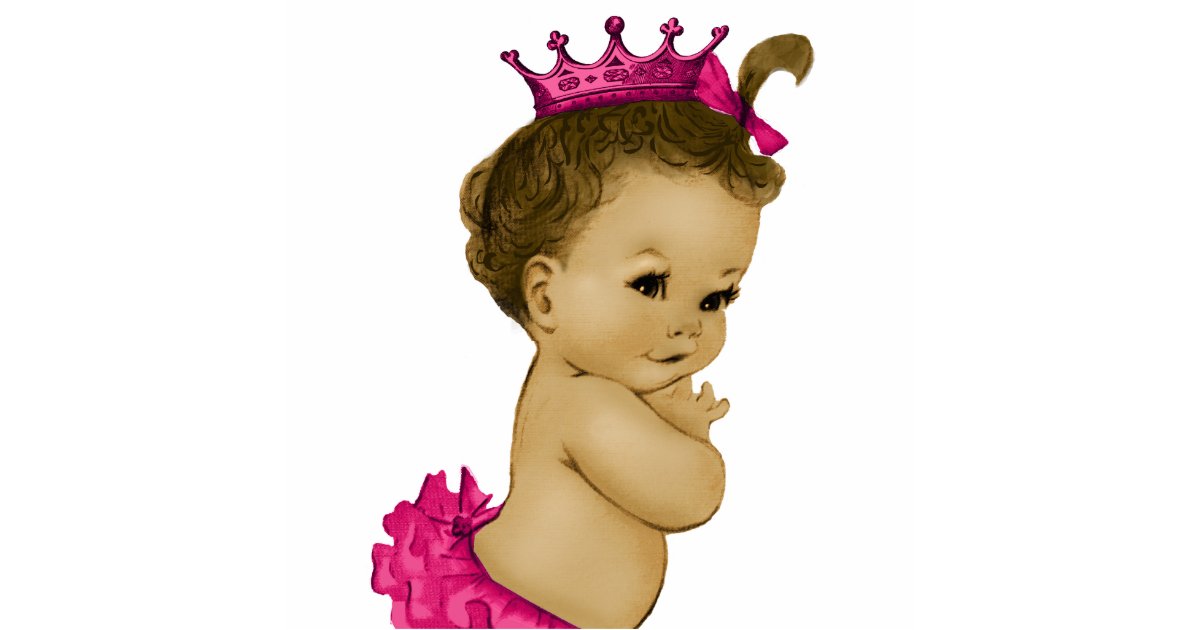 Vintage Pink Princess Baby Girl Shower Statuette Zazzle Com