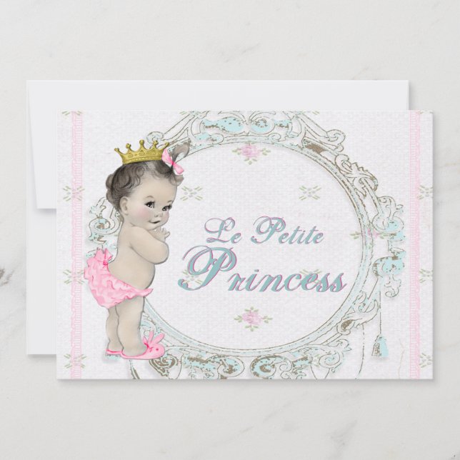 Vintage Pink Princess Baby Shower Invitation (Front)