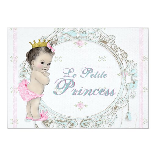 Vintage Princess Baby Shower Invitations 7