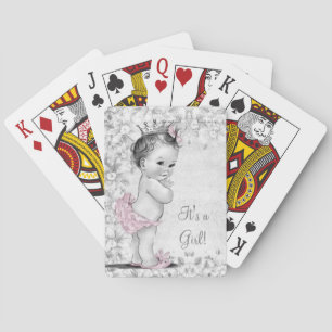 Vintage Pink Princess Playing Cards