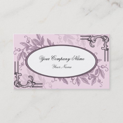 Vintage Pink Purple Floral Business Business Card Templates