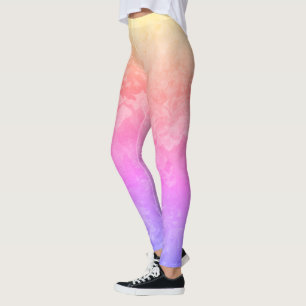 Vintage Pink Rainbow Design Leggings