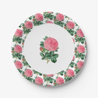Vintage Pink Rose Botanical Party