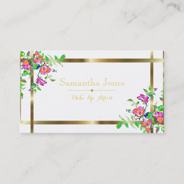 Vintage Pink Rose - business card (Front)