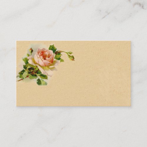 Vintage Pink Rose Business Profile Card Business Card Templates
